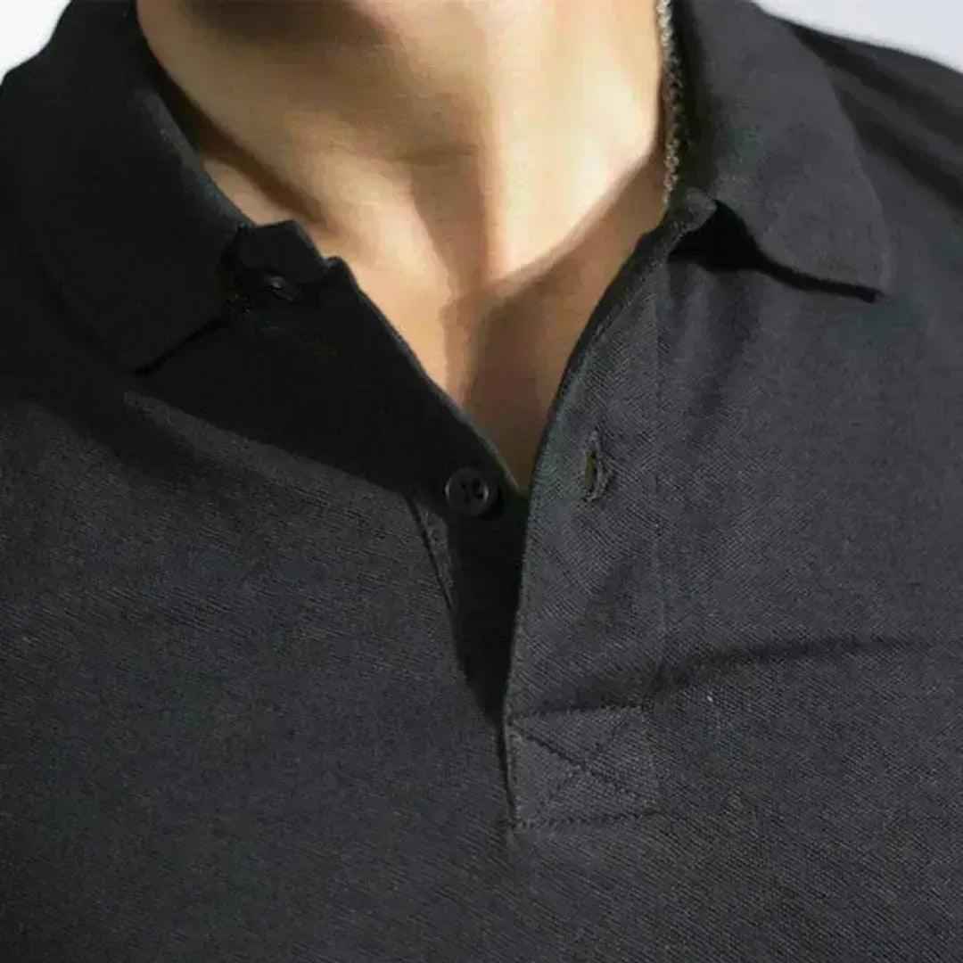 Classic black printed apparel detail view