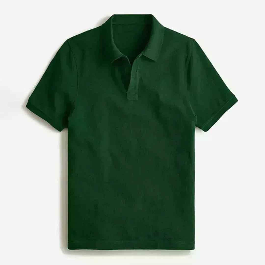 Classic bottle green printed apparel front view