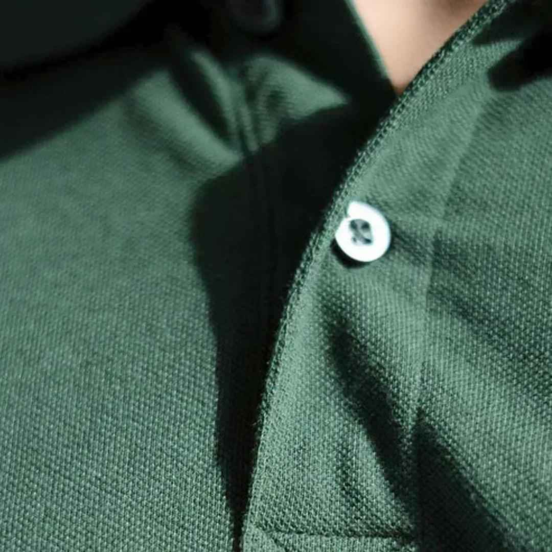Classic bottle green printed apparel detail view