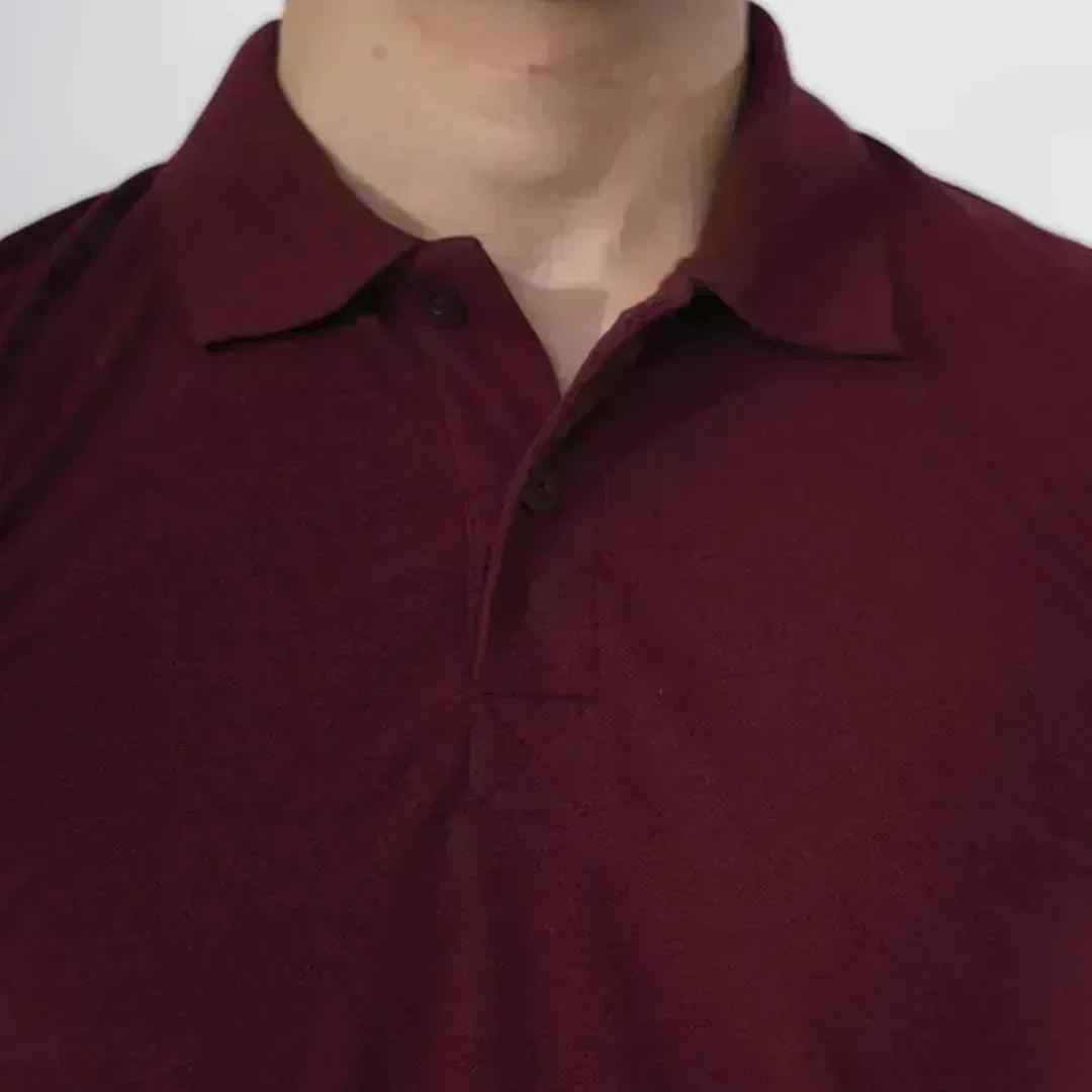 Classic maroon printed apparel detail view