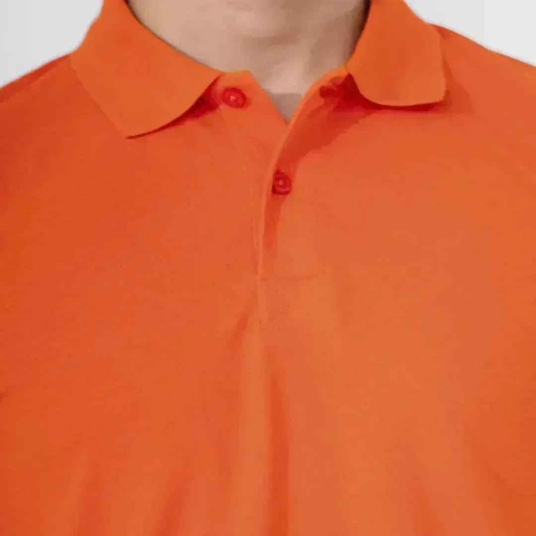 Classic orange printed apparel detail view