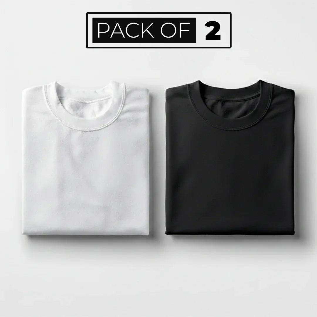 Classic round neck t-shirt pack of 2 bundle view