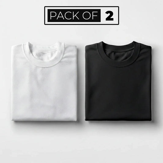Classic round neck t-shirt pack of 2 bundle view