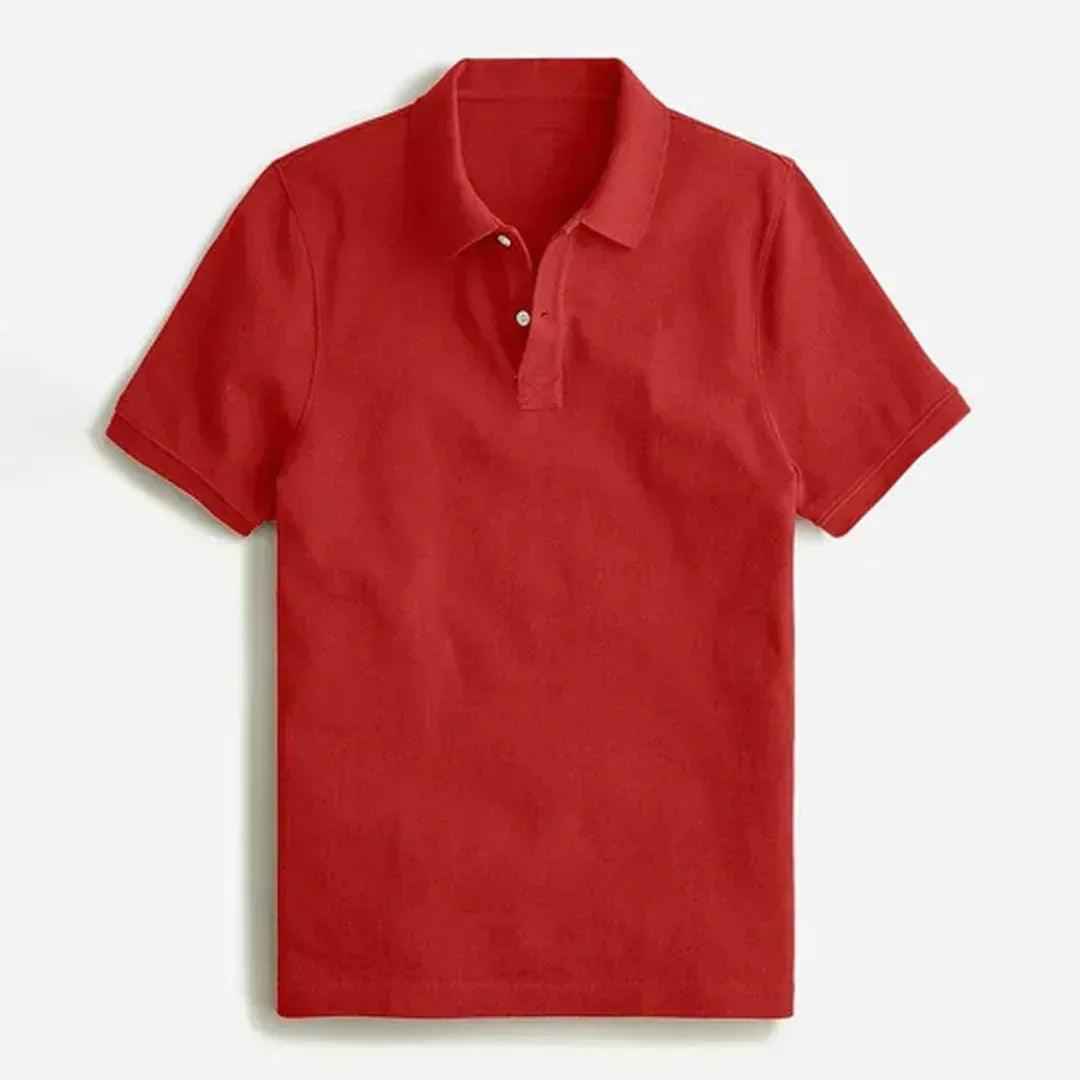 Classic red printed apparel front view