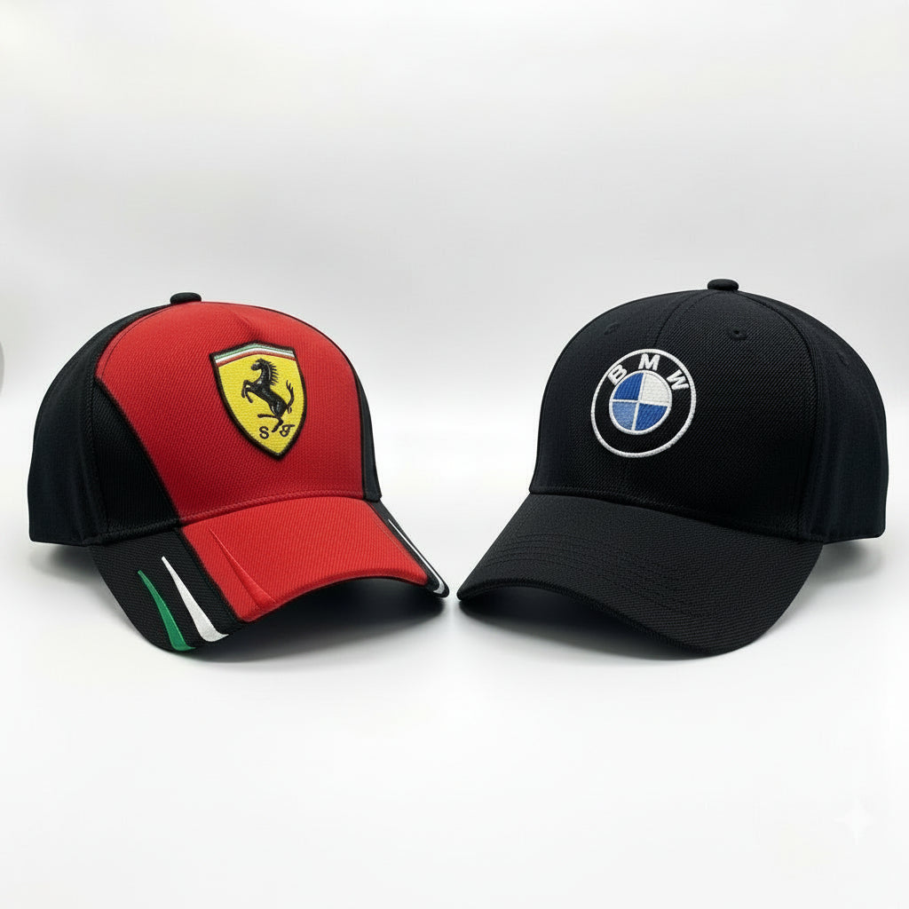Corsa pack of 2 embroidered baseball caps bundle view 