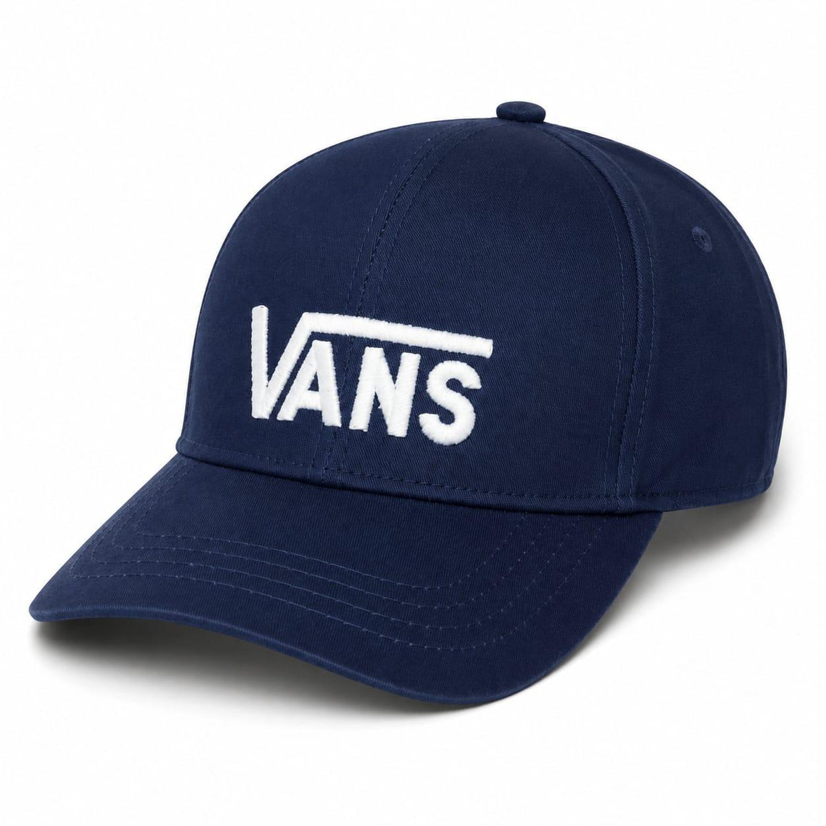 Embroidered Vans baseball cap in blue front view